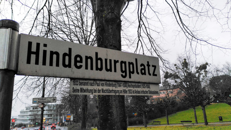 Hindenburg hat keinen Platz mehr auf unserer Stadtkarte