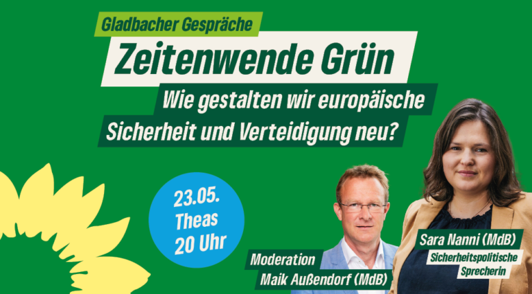 Gladbacher Gespräch mit Sara Nanni, MdB zu Außen- & Sicherheitspolitik